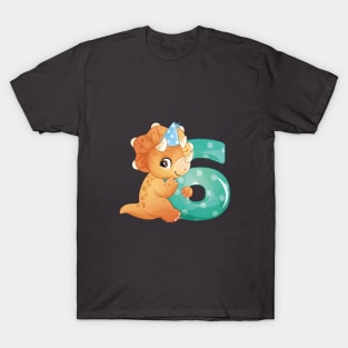 9th Birthday Cute Little Dinosaur T-Shirt